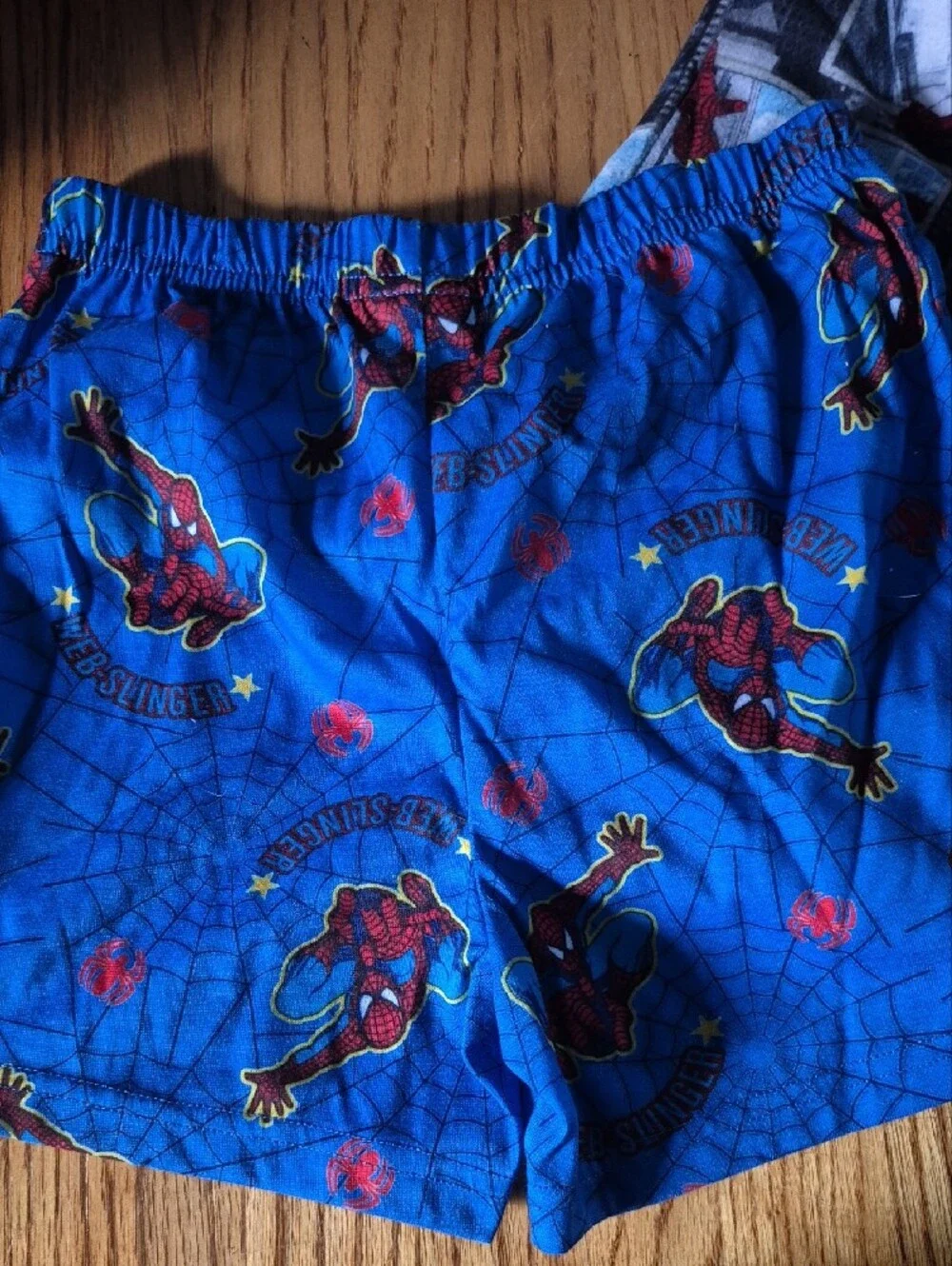 Lot 2 Spiderman Kids Blue and Black Pajama Bottoms Mixed Sizes - 2-Pack